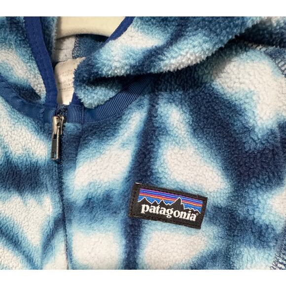 PATAGONIA Tie Dye Shibori Fleece Full Zip Jacket Synchilla® Size 4T - Picture 2 of 4
